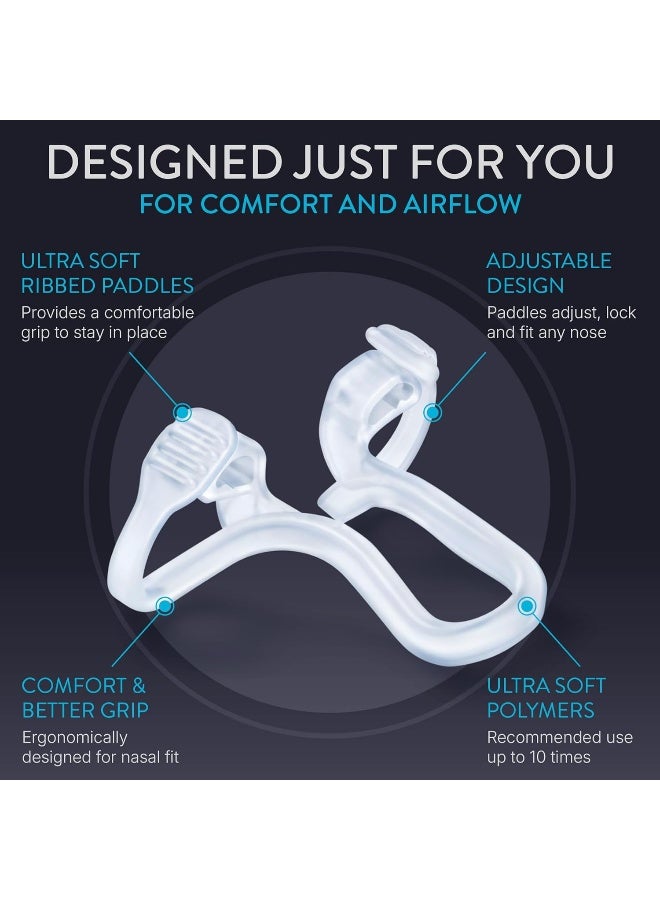 Rhinomed Mute Nasal Dilator for Snore Reduction - Anti-Snoring Aid Solution - Improve Airflow - Comfortable Nose Vents, Breathing Aids for Better Sleep - (Size Small, 3-Pk) - Image 2
